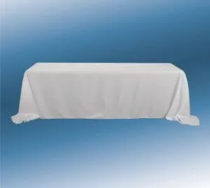 Rectangle Polyester Tablecloth Full Drop White - 90" x 132"