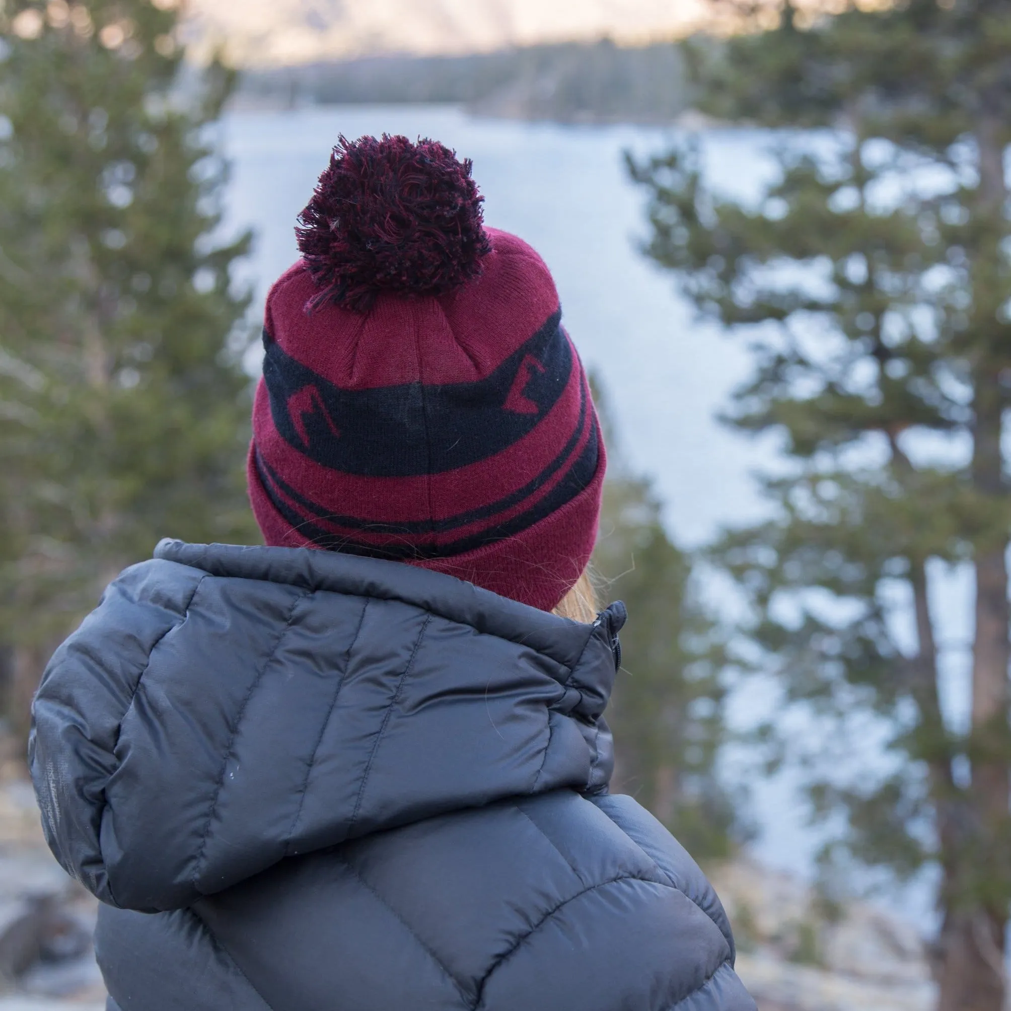 Ridge Logo Pom Merino Wool Beanie