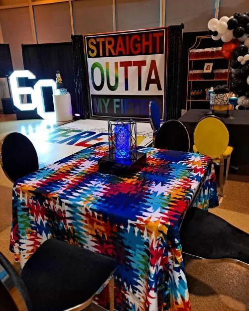 Round Psychedelic Tablecloth