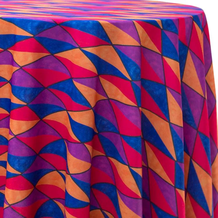 Round Psychedelic Tablecloth