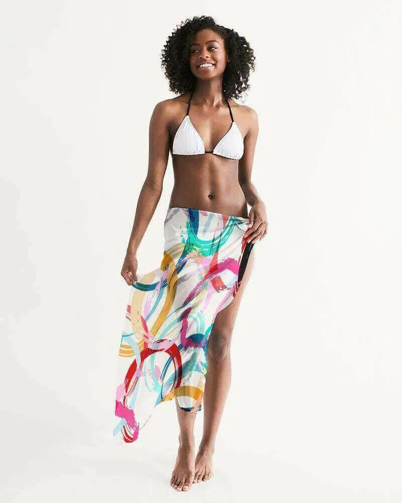 Sheer Circular Multicolor Swimsuit Cover Up