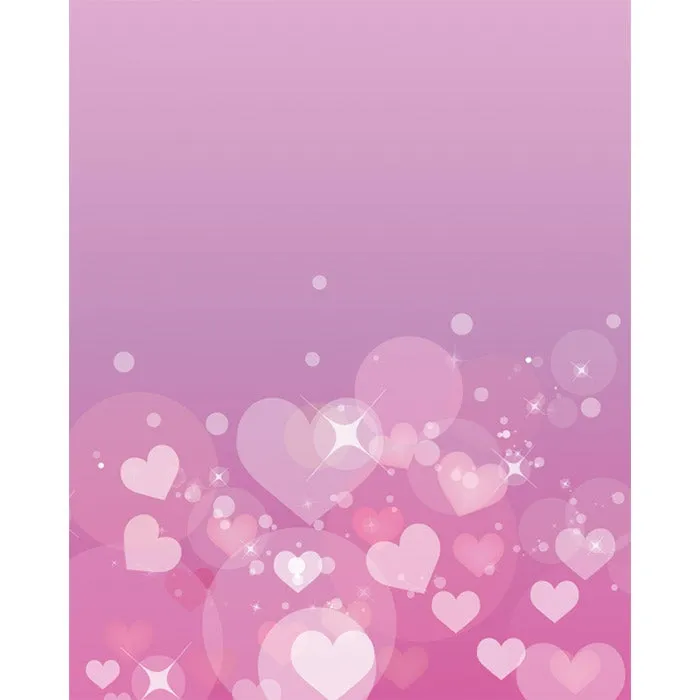 Shimmering Hearts Printed Backdrop