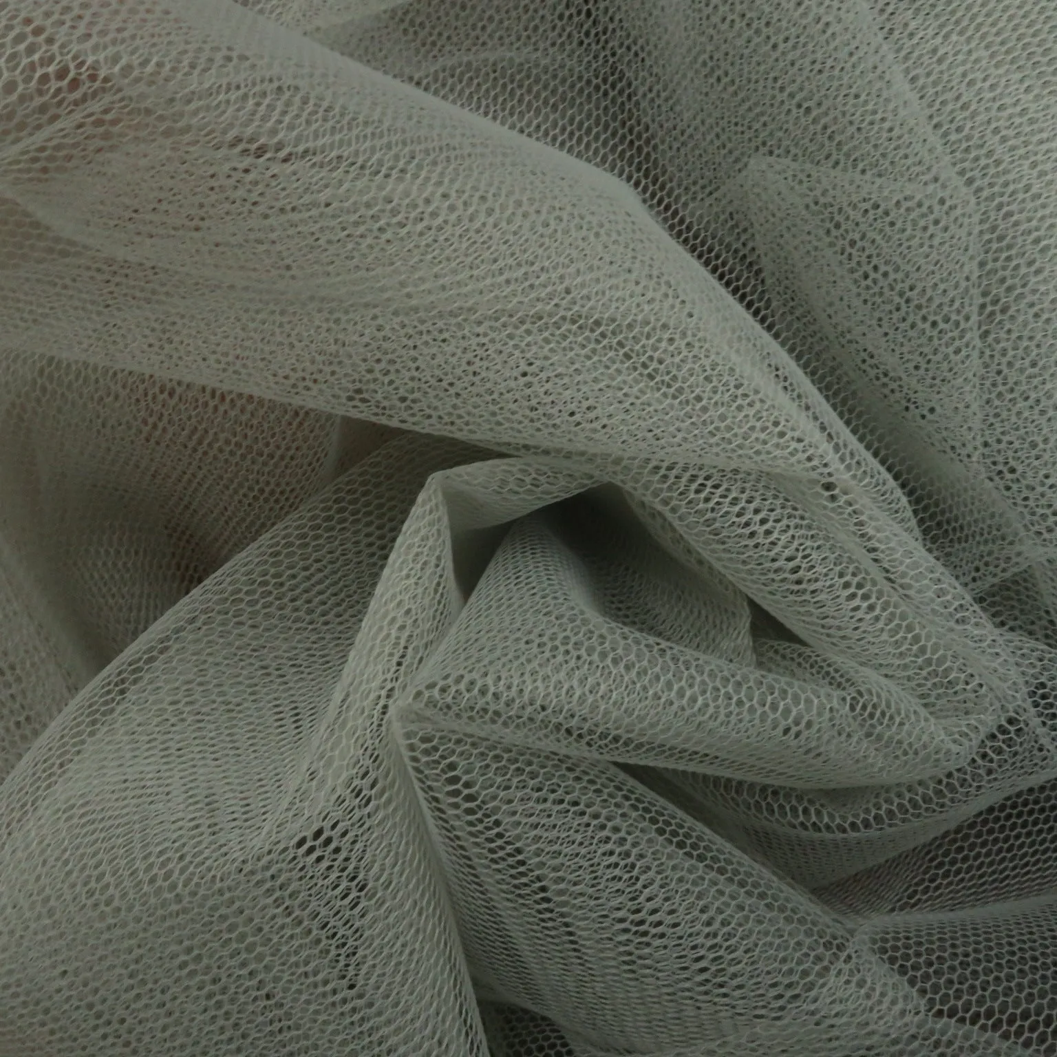 Solid Grey Hard Tulle Fabric