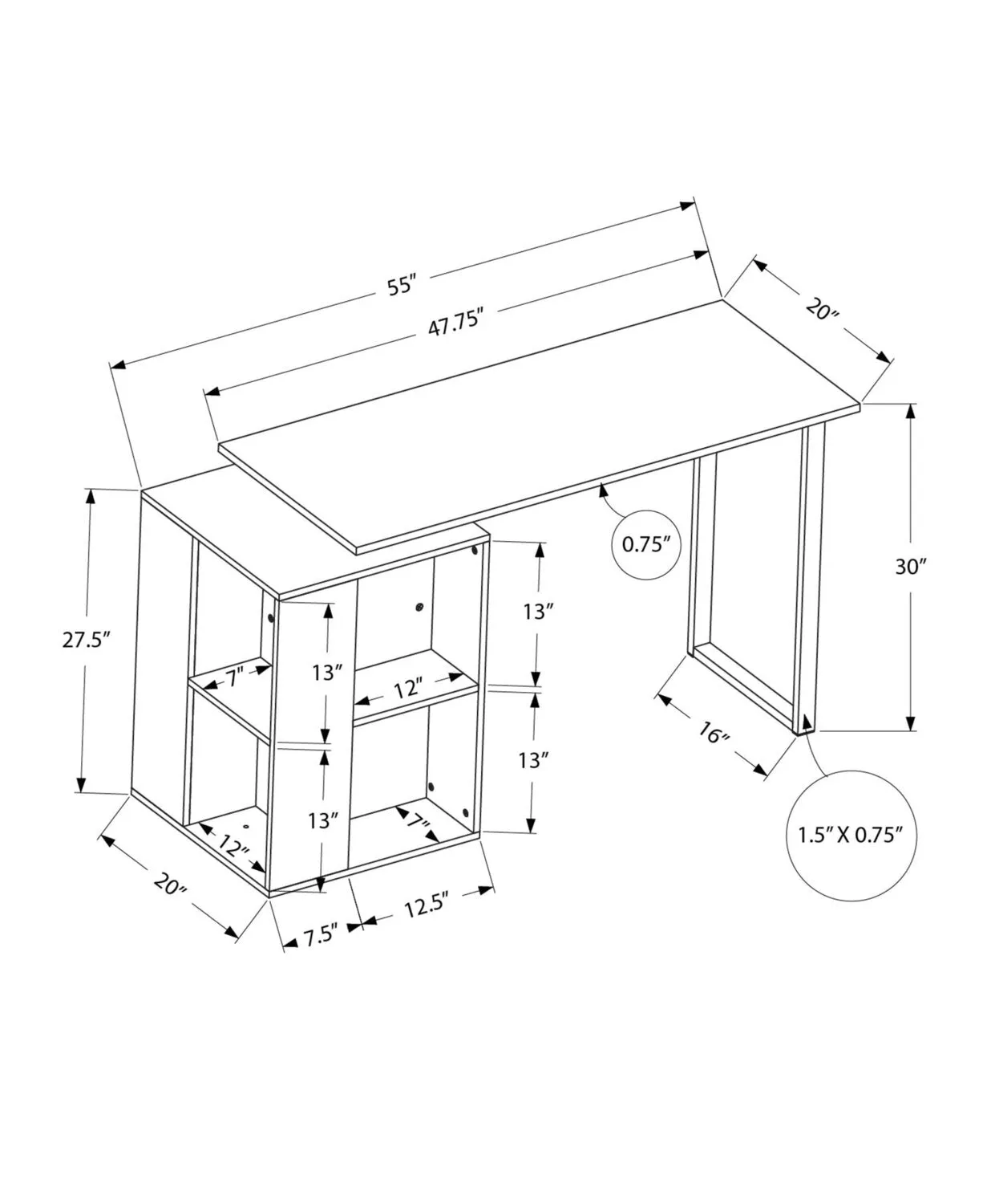 Tolle Desk - Black